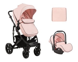 Kikka Boo Beloved 3in1 yhdistelmärattaat, pinkki hinta ja tiedot | Vaunut ja rattaat | hobbyhall.fi