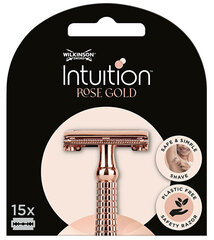 Intuition Double Edge Rose Gold korvaavat partakoneen terät (Blades) 15 kpl hinta ja tiedot | Wilkinson Sword Hajuvedet ja kosmetiikka | hobbyhall.fi