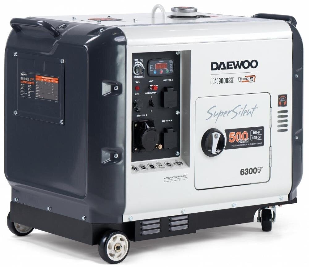 DAEWOO DIESELGENERAATTORI 6.3KW 230V/DDAE 9000SSE DAEWOO hinta ja tiedot | Aggregaatit | hobbyhall.fi