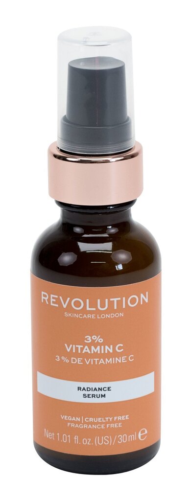 Revolution Skincare Vitamin C 3% ihoseerumi 30 ml hinta ja tiedot | Kasvoöljyt ja seerumit | hobbyhall.fi