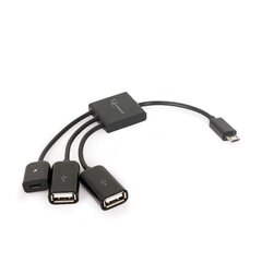 Adapteri Gembird Micro USB OTG BM, musta, 0,15 m hinta ja tiedot | Gembird Tietokoneiden lisävarusteet | hobbyhall.fi