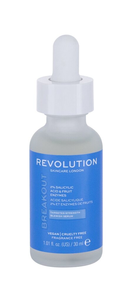 Revolution Skincare Skincare 2% Salicylic Acid ihoseerumi 30 ml hinta ja tiedot | Kasvoöljyt ja seerumit | hobbyhall.fi