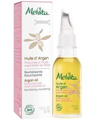 Arganöljy eteerisen ruusuöljyllä Melvita Organic Rose Scented Argan, 50ml hinta ja tiedot | Kasvoöljyt ja seerumit | hobbyhall.fi