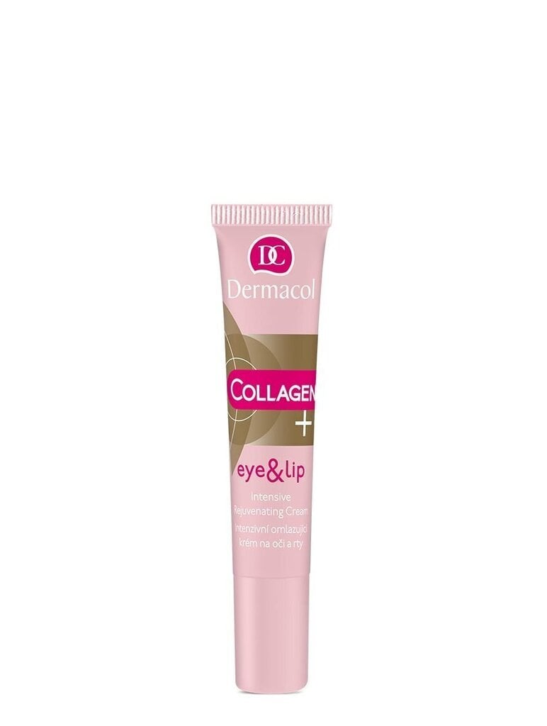 Dermacol Collagen+ Eye & Lip silmänympärys-ja huulivoide 15 ml hinta ja tiedot | Silmänympärysvoiteet ja seerumit | hobbyhall.fi