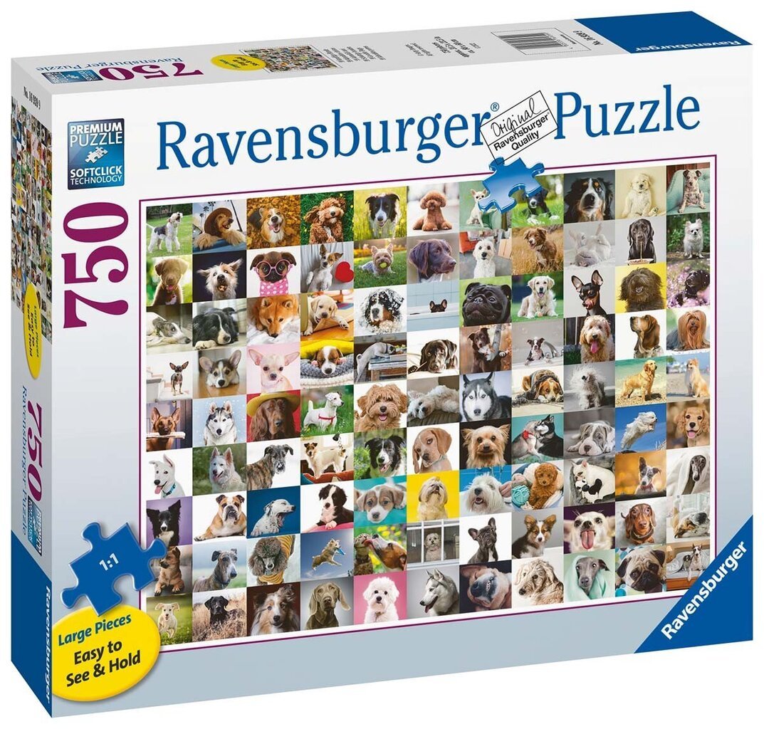 Ravensburger Puzzle 99 rakastettavat koirat 750plf 16939 hinta ja tiedot | Palapelit | hobbyhall.fi