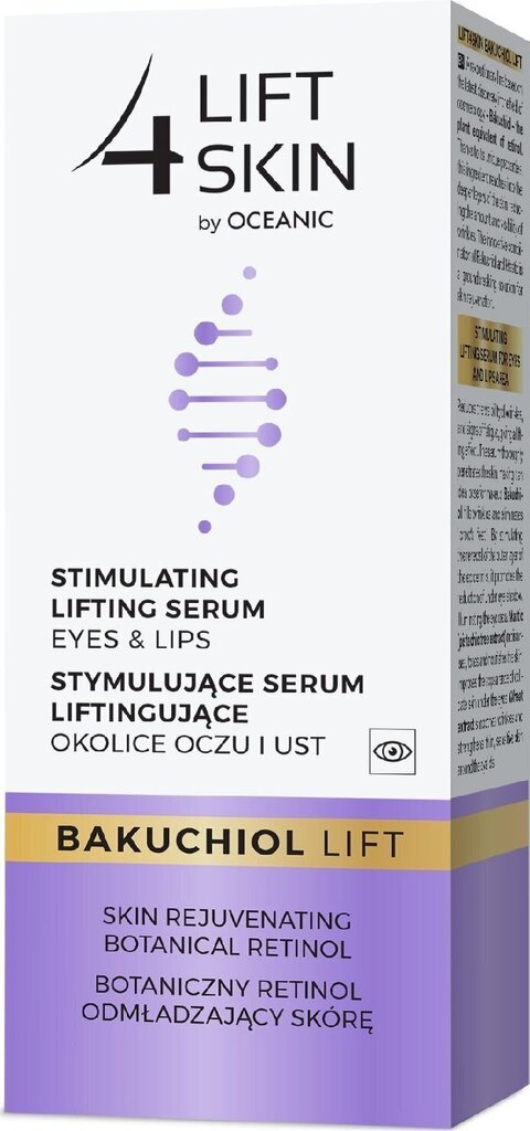 Aktivoiva seerumi silmille ja huulille Lift 4 Skin Bakuchiol Lift 15 ml hinta ja tiedot | Silmänympärysvoiteet ja seerumit | hobbyhall.fi