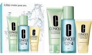 Clinique 3step Skin Care System4 lahjapakkaus 180 ml hinta ja tiedot | Kasvojen puhdistusaineet | hobbyhall.fi