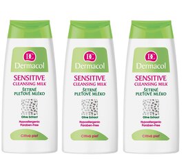 Dermacol Sensitive puhdistusmaito 200 ml hinta ja tiedot | Kasvojen puhdistusaineet | hobbyhall.fi