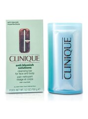 Clinique Anti-Blemish Solutions Cleansing Bar saippua 150 ml hinta ja tiedot | Kasvojen puhdistusaineet | hobbyhall.fi