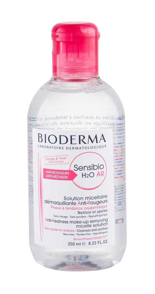 BIODERMA Sensibio H2O Anti Redness misellivesi 250 ml hinta ja tiedot | Kasvojen puhdistusaineet | hobbyhall.fi