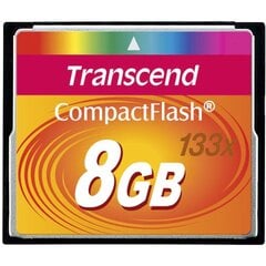 MEMORY COMPACT FLASH 8GB/133X TS8GCF133 TRANSCEND hinta ja tiedot | Kameran muistikortit | hobbyhall.fi