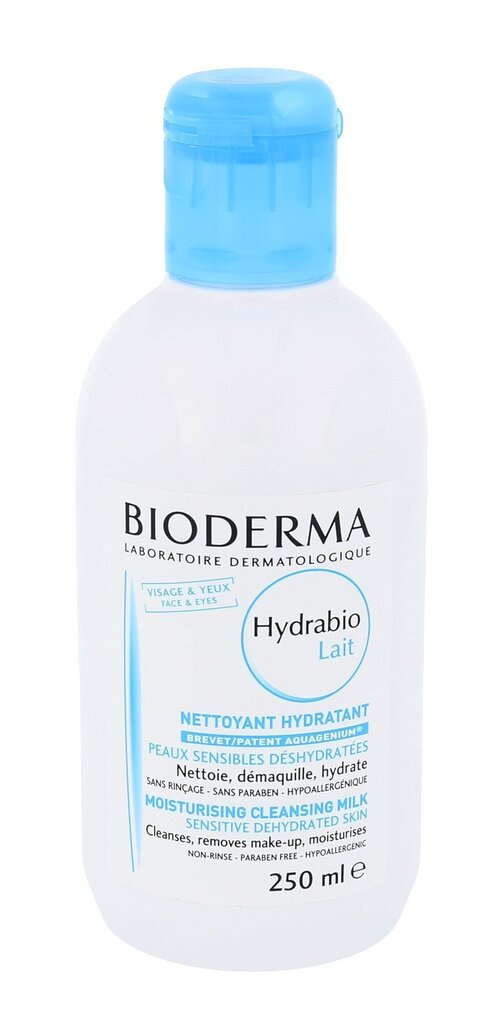 BIODERMA Hydrabio -puhdistusmaito, 250 ml hinta ja tiedot | Kasvojen puhdistusaineet | hobbyhall.fi