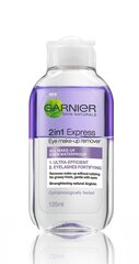 Silmämeikki Remover Garnier Skin Naturals 2 in 1 Express 125 ml hinta ja tiedot | Kasvojen puhdistusaineet | hobbyhall.fi
