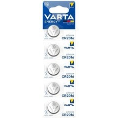 Paristot Varta Energy CR2016 5 kpl. hinta ja tiedot | Paristot | hobbyhall.fi