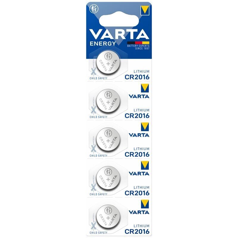 Paristot Varta Energy CR2016 5 kpl. hinta ja tiedot | Paristot | hobbyhall.fi