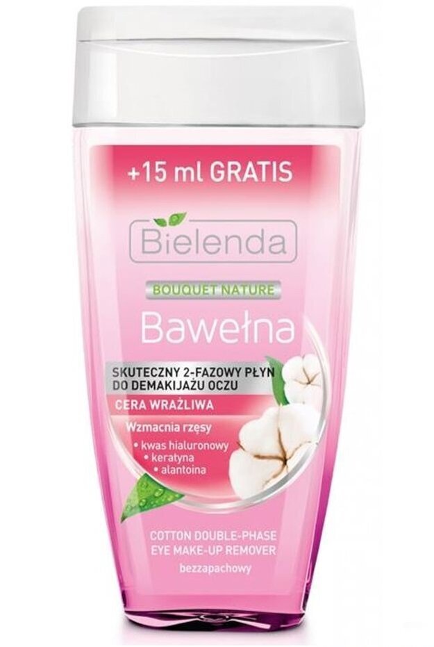 Bielenda Bouquet Nature kaksivaiheinen silmämeikinpoistoaine 140 ml hinta ja tiedot | Kasvojen puhdistusaineet | hobbyhall.fi