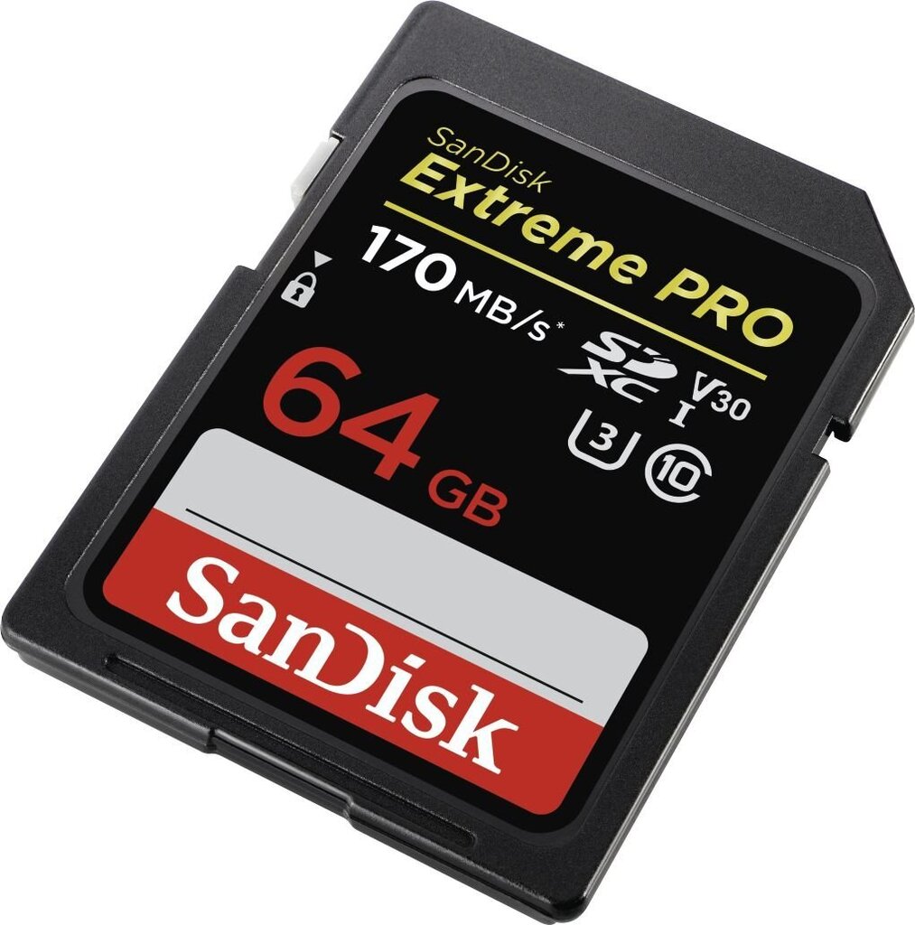 SanDisk Extreme Pro SDXC UHS-I 64 GB hinta ja tiedot | Kameran muistikortit | hobbyhall.fi