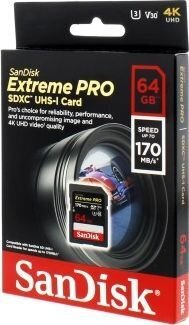 SanDisk Extreme Pro SDXC UHS-I 64 GB hinta ja tiedot | Kameran muistikortit | hobbyhall.fi