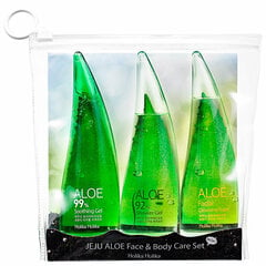 Setti Holika Holika Jeju Aloe Face&Body Care: Kasvonaamio 55 ml + suihkugeeli 55 ml + rauhoittava geeli 55 ml hinta ja tiedot | Kasvojen puhdistusaineet | hobbyhall.fi