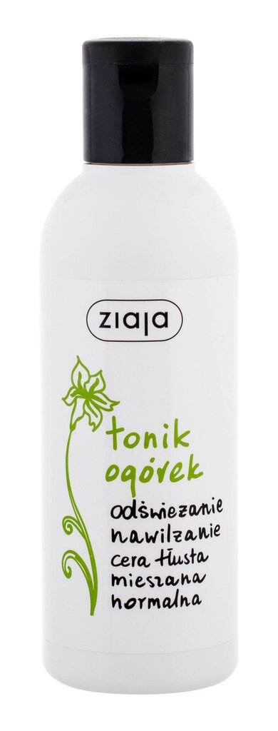 Ziaja Cucumber -kasvovesi normaalille ja kuivalle iholle, 200 ml hinta ja tiedot | Kasvojen puhdistusaineet | hobbyhall.fi