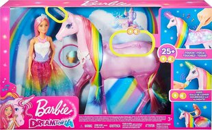 Barbie Dreamtopia Magic Touch Unicorn and Doll (FXT26) hinta ja tiedot | Tyttöjen lelut | hobbyhall.fi