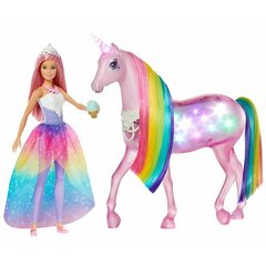 Barbie Dreamtopia Magic Touch Unicorn and Doll (FXT26) hinta ja tiedot | Tyttöjen lelut | hobbyhall.fi
