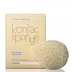 Kasvosieni Korees Konjac Sponge 1 kpl, valkoinen. hinta ja tiedot | Kasvojen puhdistusaineet | hobbyhall.fi