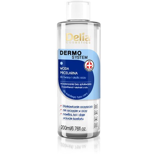 Misellivesi Delia Cosmetics Dermo System 200 ml hinta ja tiedot | Kasvojen puhdistusaineet | hobbyhall.fi