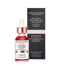 Makeup Revolution London Skincare 30% AHA + BHA Peeling Solution kuorintatuote 30 ml hinta ja tiedot | Kasvojen puhdistusaineet | hobbyhall.fi