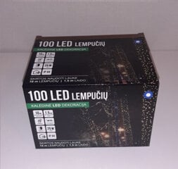 Jouluvalot (katu) 100LED / 10m + 1,5m, väri: sininen / kylmä valkoinen (FLASH) hinta ja tiedot | Jouluvalot | hobbyhall.fi