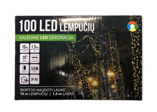 Jouluvalot 100LED/10 m + 1,5 m, monivärinen - 4 väriä + valkoinen FLASH hinta ja tiedot | Jouluvalot | hobbyhall.fi