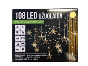 Jouluvalot 108LED/ 160cm x 100cm, lämmin valkoinen hinta ja tiedot | Jouluvalot | hobbyhall.fi