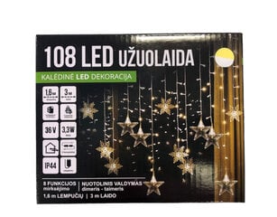 Jouluvalot 108LED/ 160cm x 100cm, lämmin valkoinen/valkoinen hinta ja tiedot | Jouluvalot | hobbyhall.fi