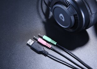 Dareu Gaming Headset, USB, RGB 16,8 miljoonaa väriä (musta) hinta ja tiedot | Kuulokkeet | hobbyhall.fi