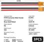 3 paria XT30-liittimen Lipo-akun liittimiä silikonikaapelilla 100 mm 16AWG RC Lipo FPV -droonelle hinta ja tiedot | Älylaitteiden lisätarvikkeet | hobbyhall.fi