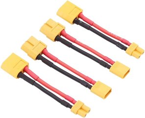 4 kpl XT30-XT60 sovitinkaapelit uros-naaras 16awg liitin 5cm hinta ja tiedot | Älylaitteiden lisätarvikkeet | hobbyhall.fi