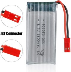 1 kpl. 3,7 V 1800 mAh 25C Li-po-akku JST-liittimellä JJRC H11D H11C HQ898B hinta ja tiedot | Älylaitteiden lisätarvikkeet | hobbyhall.fi