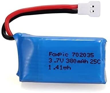 1 kpl. Ladattava Lipo-akku 3,7 V 380 mAh