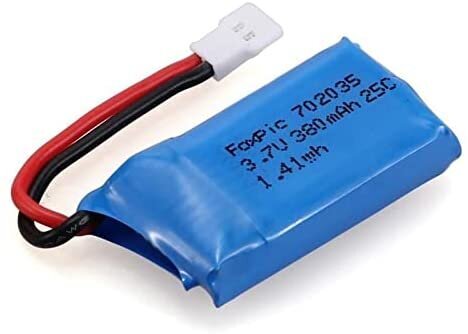 1 kpl. Ladattava Lipo-akku 3,7 V 380 mAh hinta ja tiedot | Älylaitteiden lisätarvikkeet | hobbyhall.fi