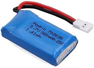 2kpl Ladattava Lipo-akku 3,7v 380mAh hinta ja tiedot | Älylaitteiden lisätarvikkeet | hobbyhall.fi