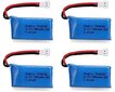 4 kpl Ladattava Lipo-akku 3,7 V 380 mAh hinta ja tiedot | Älylaitteiden lisätarvikkeet | hobbyhall.fi