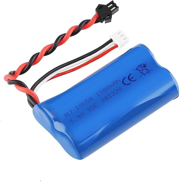 1 kpl. 1500 mAh 7,4 V 2S Lipo Akku U12A S033G Q1 H101 SM-2P-liittimellä