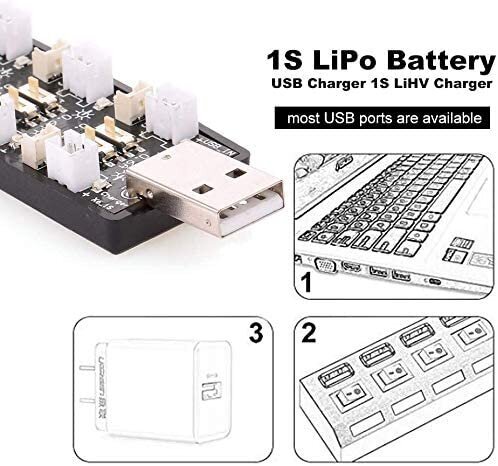 1S LiPo-akkulaturi USB 3,8 V / 4,35 V 6-kanavainen LiSV-laturi 1S hinta ja tiedot | Älylaitteiden lisätarvikkeet | hobbyhall.fi