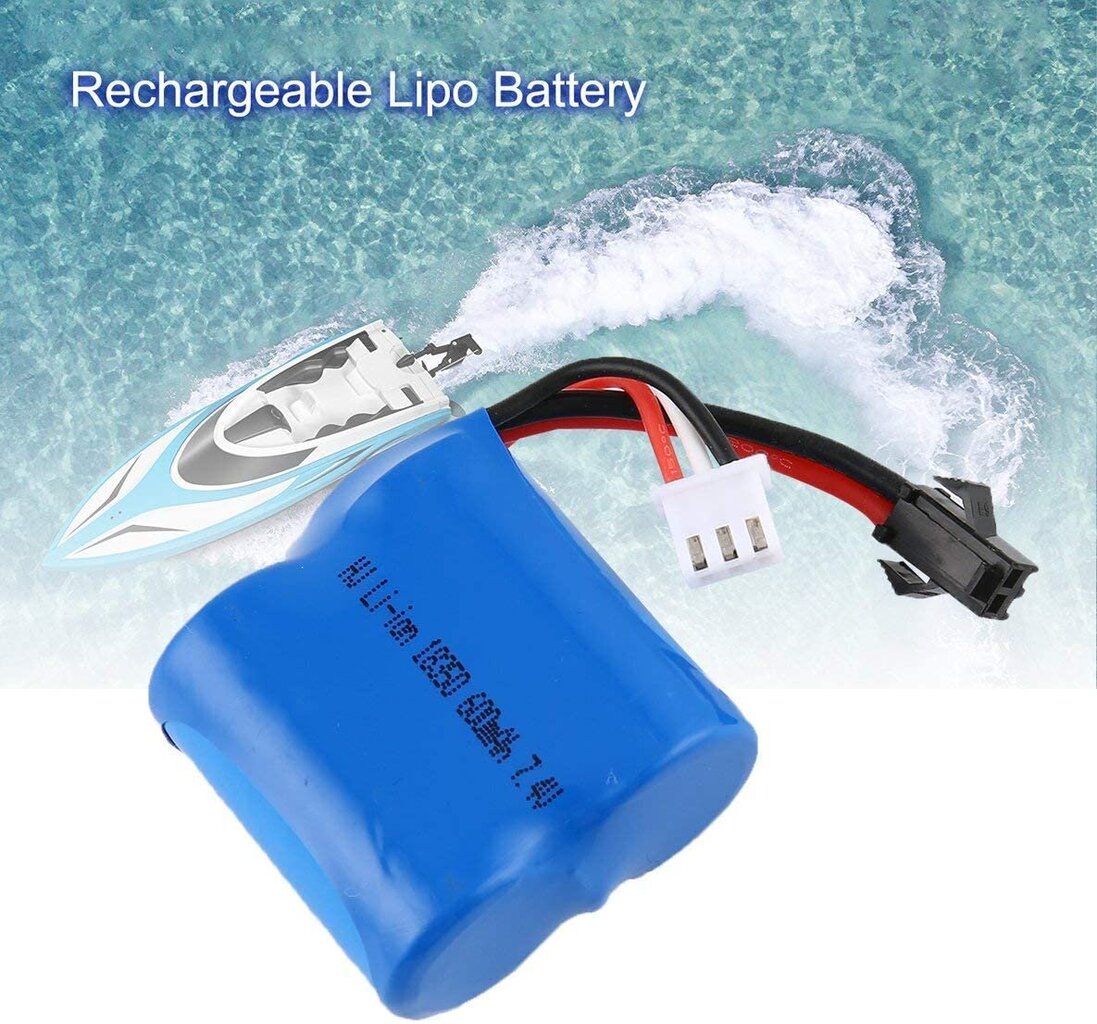 1 kpl. 7,4 V 600 mAh Li-ion akku RC-veneille Skytech H100 H102 H106 Syma Q2 Q3 hinta ja tiedot | Älylaitteiden lisätarvikkeet | hobbyhall.fi