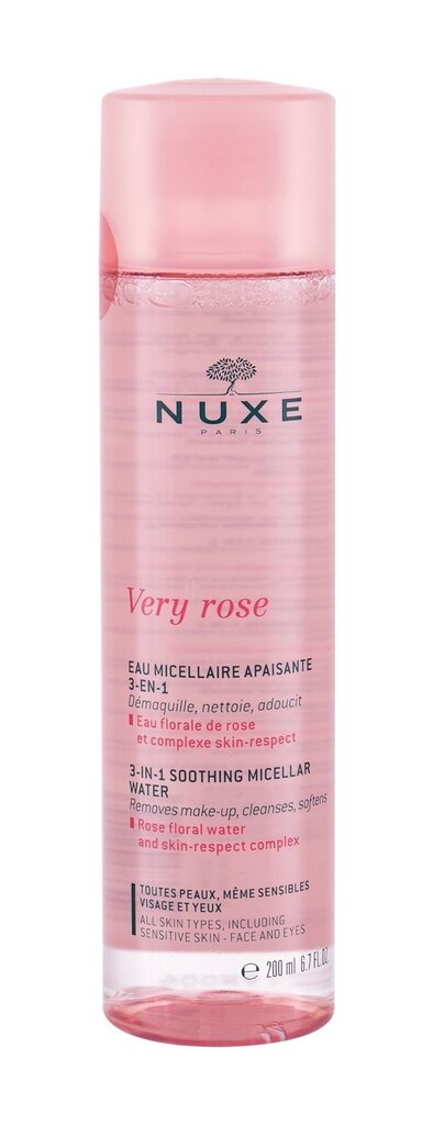 Misellivesi Nuxe Very Rose 3in1 200 ml hinta ja tiedot | Kasvojen puhdistusaineet | hobbyhall.fi