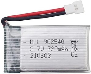 1 kpl. Ladattava Lipo-akku (3,7 V 720 mAh Lipo) hinta ja tiedot | Älylaitteiden lisätarvikkeet | hobbyhall.fi