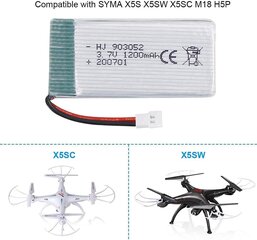 Akku Syma X5SC X5SW Quadricopterille hinta ja tiedot | Älylaitteiden lisätarvikkeet | hobbyhall.fi