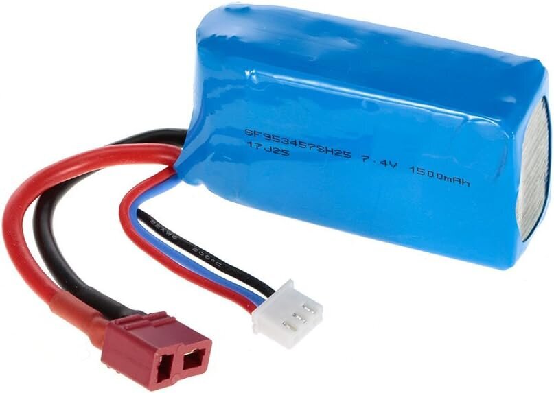 7,4 V 1500 mAh ladattava LiPo-akku WLtoys A959-B RC Buggy Carille hinta ja tiedot | Paristot | hobbyhall.fi