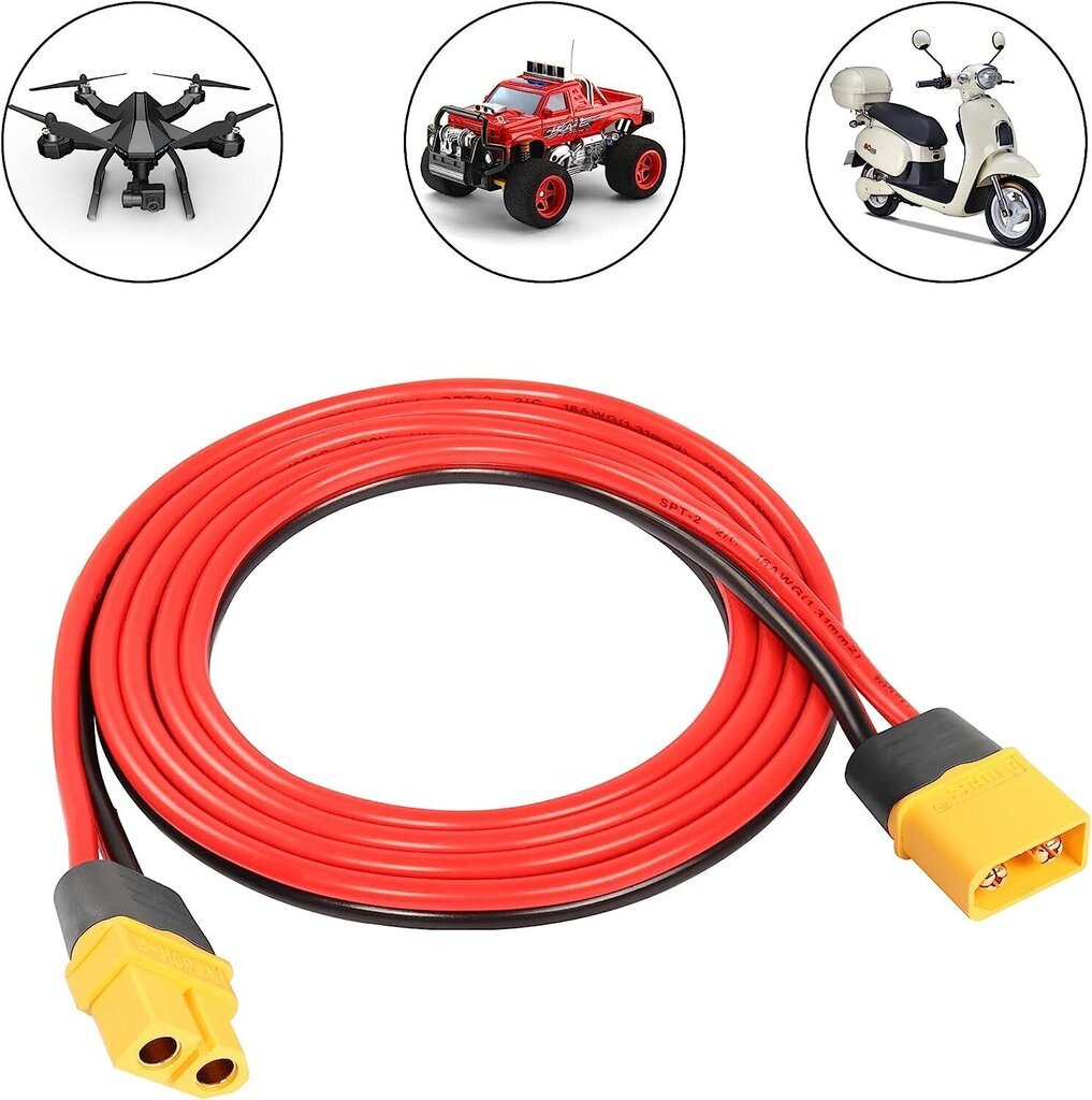 Kaapeli 16AWG XT60 hinta ja tiedot | Auton akkulaturit | hobbyhall.fi