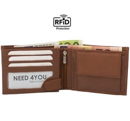 Rfid-suojattu nahkalompakko, Need 4You hinta ja tiedot | Miesten lompakot | hobbyhall.fi